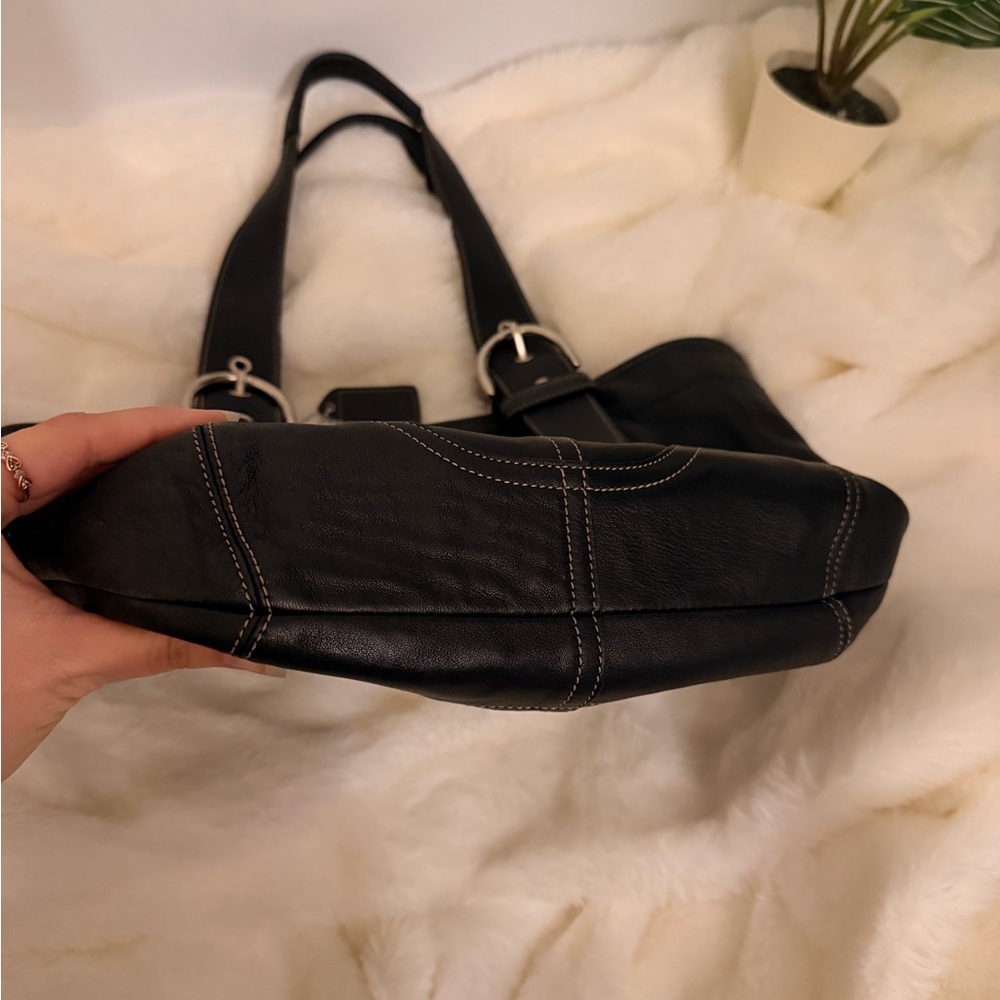 Coach Black Leather Tote Bag - Picture 10 of 15